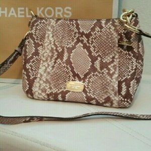 Michael Kors Hallie Convertible Embossed Leather
